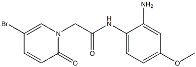 N-(2-amino-4-methoxyphenyl)-2-(5-bromo-2-oxo-1,2-dihydropyridin-1-yl)acetamide Struktur