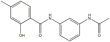 N-(3-acetamidophenyl)-2-hydroxy-4-methylbenzamide Struktur