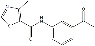 N-(3-acetylphenyl)-4-methyl-1,3-thiazole-5-carboxamide Struktur