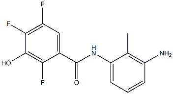 N-(3-amino-2-methylphenyl)-2,4,5-trifluoro-3-hydroxybenzamide Struktur