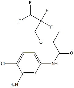 N-(3-amino-4-chlorophenyl)-2-(2,2,3,3-tetrafluoropropoxy)propanamide Struktur