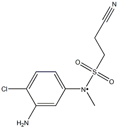 N-(3-amino-4-chlorophenyl)-2-cyano-N-methylethane-1-sulfonamido Structure