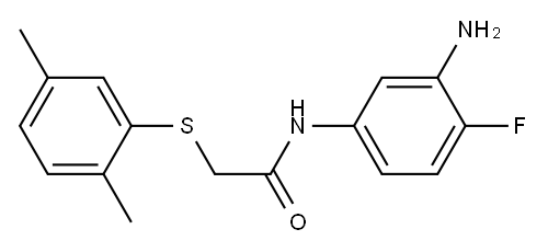 N-(3-amino-4-fluorophenyl)-2-[(2,5-dimethylphenyl)sulfanyl]acetamide|