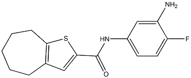 N-(3-amino-4-fluorophenyl)-4H,5H,6H,7H,8H-cyclohepta[b]thiophene-2-carboxamide Struktur