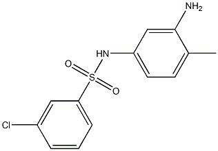 N-(3-amino-4-methylphenyl)-3-chlorobenzene-1-sulfonamide 结构式