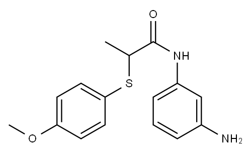 N-(3-aminophenyl)-2-[(4-methoxyphenyl)sulfanyl]propanamide