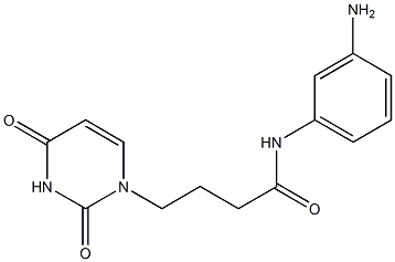 N-(3-aminophenyl)-4-(2,4-dioxo-1,2,3,4-tetrahydropyrimidin-1-yl)butanamide Struktur