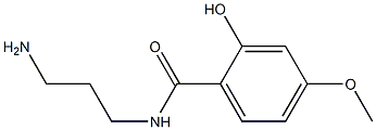 N-(3-aminopropyl)-2-hydroxy-4-methoxybenzamide Struktur