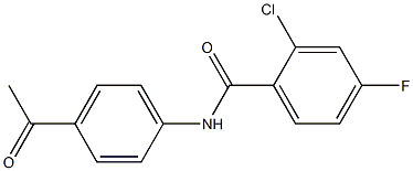 N-(4-acetylphenyl)-2-chloro-4-fluorobenzamide Struktur