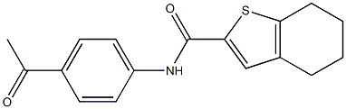 N-(4-acetylphenyl)-4,5,6,7-tetrahydro-1-benzothiophene-2-carboxamide Structure