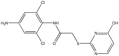 N-(4-amino-2,6-dichlorophenyl)-2-[(4-hydroxypyrimidin-2-yl)sulfanyl]acetamide Struktur