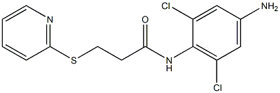 N-(4-amino-2,6-dichlorophenyl)-3-(pyridin-2-ylsulfanyl)propanamide Struktur