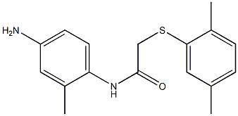N-(4-amino-2-methylphenyl)-2-[(2,5-dimethylphenyl)sulfanyl]acetamide Structure