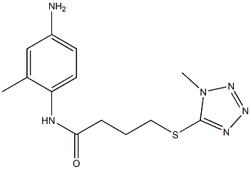 N-(4-amino-2-methylphenyl)-4-[(1-methyl-1H-1,2,3,4-tetrazol-5-yl)sulfanyl]butanamide Struktur