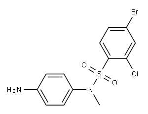 N-(4-aminophenyl)-4-bromo-2-chloro-N-methylbenzene-1-sulfonamide