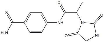 N-(4-carbamothioylphenyl)-2-(2,5-dioxoimidazolidin-1-yl)propanamide Struktur
