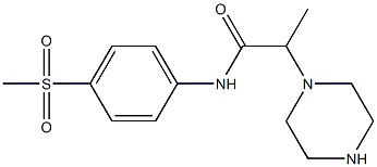 N-(4-methanesulfonylphenyl)-2-(piperazin-1-yl)propanamide,,结构式