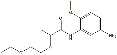 N-(5-amino-2-methoxyphenyl)-2-(2-ethoxyethoxy)propanamide Struktur