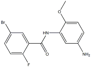 N-(5-amino-2-methoxyphenyl)-5-bromo-2-fluorobenzamide 结构式