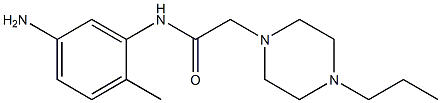 N-(5-amino-2-methylphenyl)-2-(4-propylpiperazin-1-yl)acetamide,,结构式