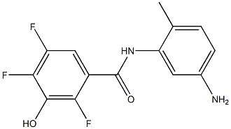 N-(5-amino-2-methylphenyl)-2,4,5-trifluoro-3-hydroxybenzamide 结构式