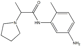 N-(5-amino-2-methylphenyl)-2-pyrrolidin-1-ylpropanamide Structure