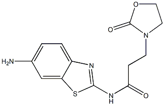 N-(6-amino-1,3-benzothiazol-2-yl)-3-(2-oxo-1,3-oxazolidin-3-yl)propanamide Structure