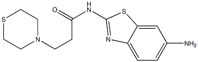 N-(6-amino-1,3-benzothiazol-2-yl)-3-(thiomorpholin-4-yl)propanamide Struktur