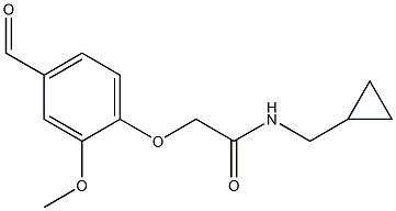 N-(cyclopropylmethyl)-2-(4-formyl-2-methoxyphenoxy)acetamide Struktur