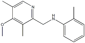 N-[(4-methoxy-3,5-dimethylpyridin-2-yl)methyl]-2-methylaniline,,结构式