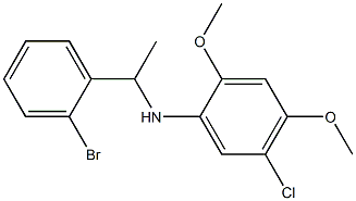 N-[1-(2-bromophenyl)ethyl]-5-chloro-2,4-dimethoxyaniline Struktur