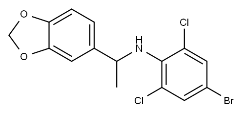 N-[1-(2H-1,3-benzodioxol-5-yl)ethyl]-4-bromo-2,6-dichloroaniline Structure