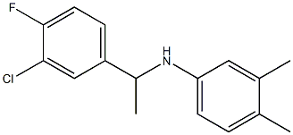 N-[1-(3-chloro-4-fluorophenyl)ethyl]-3,4-dimethylaniline,,结构式