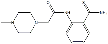 N-[2-(aminocarbonothioyl)phenyl]-2-(4-methylpiperazin-1-yl)acetamide Structure