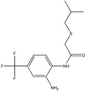 N-[2-amino-4-(trifluoromethyl)phenyl]-2-[(2-methylpropyl)sulfanyl]acetamide