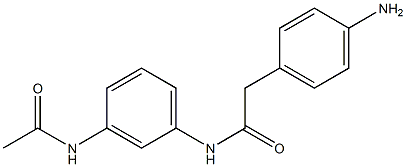 N-[3-(acetylamino)phenyl]-2-(4-aminophenyl)acetamide Structure