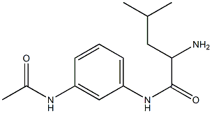 N-[3-(acetylamino)phenyl]-2-amino-4-methylpentanamide Structure
