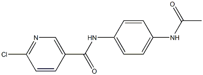 N-[4-(acetylamino)phenyl]-6-chloronicotinamide Structure