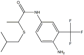 N-[4-amino-3-(trifluoromethyl)phenyl]-2-[(2-methylpropyl)sulfanyl]propanamide