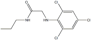 N-propyl-2-[(2,4,6-trichlorophenyl)amino]acetamide,,结构式