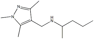 pentan-2-yl[(1,3,5-trimethyl-1H-pyrazol-4-yl)methyl]amine Struktur