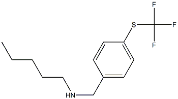 pentyl({4-[(trifluoromethyl)sulfanyl]phenyl}methyl)amine Structure