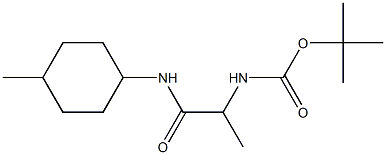 tert-butyl 1-methyl-2-[(4-methylcyclohexyl)amino]-2-oxoethylcarbamate Structure