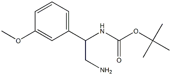 tert-butyl 2-amino-1-(3-methoxyphenyl)ethylcarbamate,,结构式