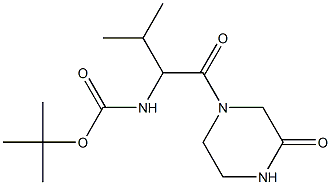 tert-butyl 2-methyl-1-[(3-oxopiperazin-1-yl)carbonyl]propylcarbamate Struktur