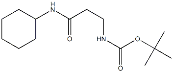 tert-butyl 3-(cyclohexylamino)-3-oxopropylcarbamate Structure