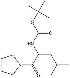 tert-butyl 3-methyl-1-(pyrrolidin-1-ylcarbonyl)butylcarbamate 结构式