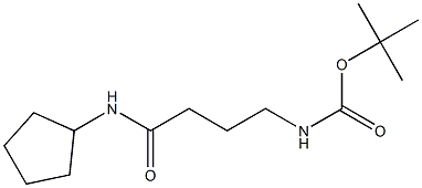tert-butyl 4-(cyclopentylamino)-4-oxobutylcarbamate 结构式