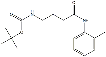 tert-butyl 4-[(2-methylphenyl)amino]-4-oxobutylcarbamate 化学構造式
