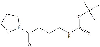 tert-butyl 4-oxo-4-pyrrolidin-1-ylbutylcarbamate Structure